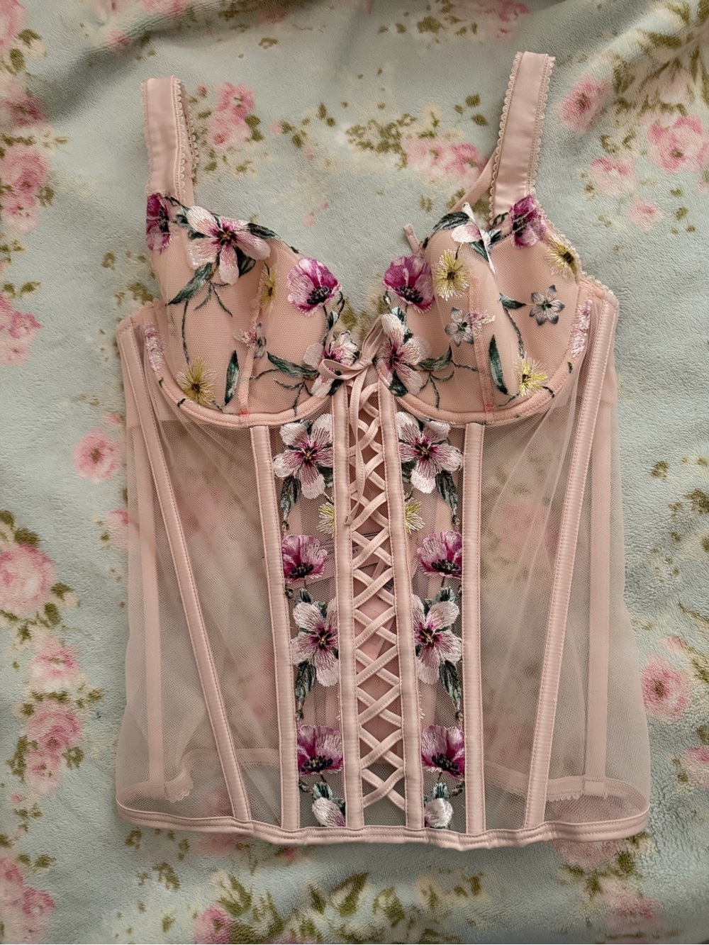 Victoria secret fairy floral corset NWT SIZE SMALL